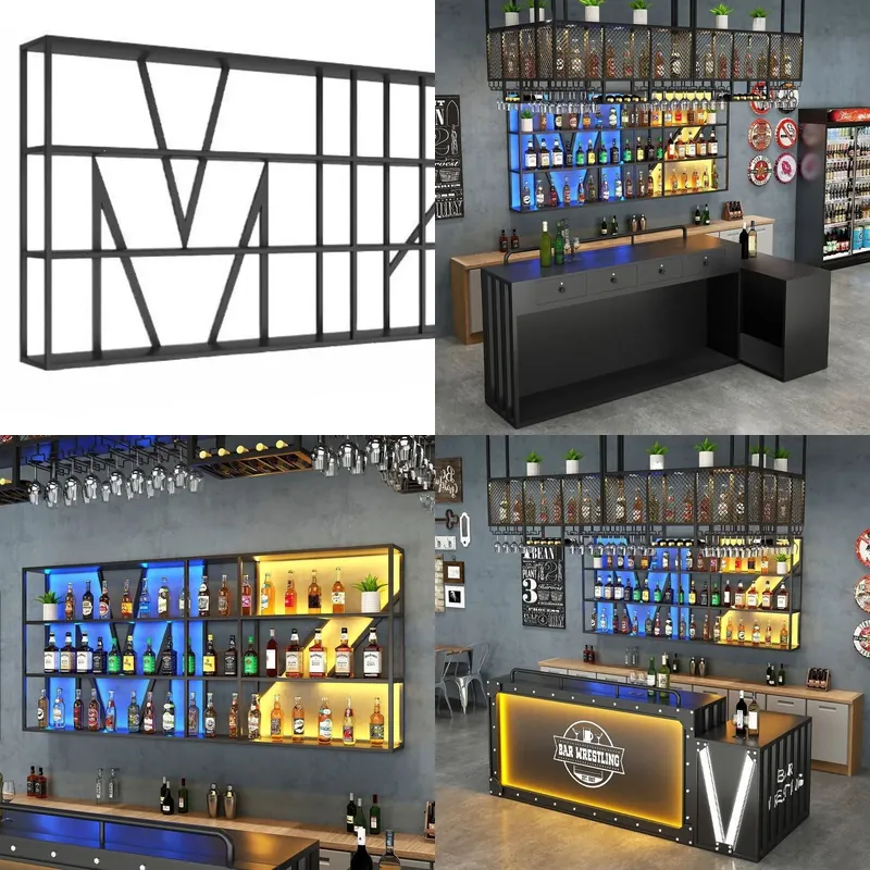 Wine & Beer Guayaquil - Wall Mounted Wrought Iron Wine Rack