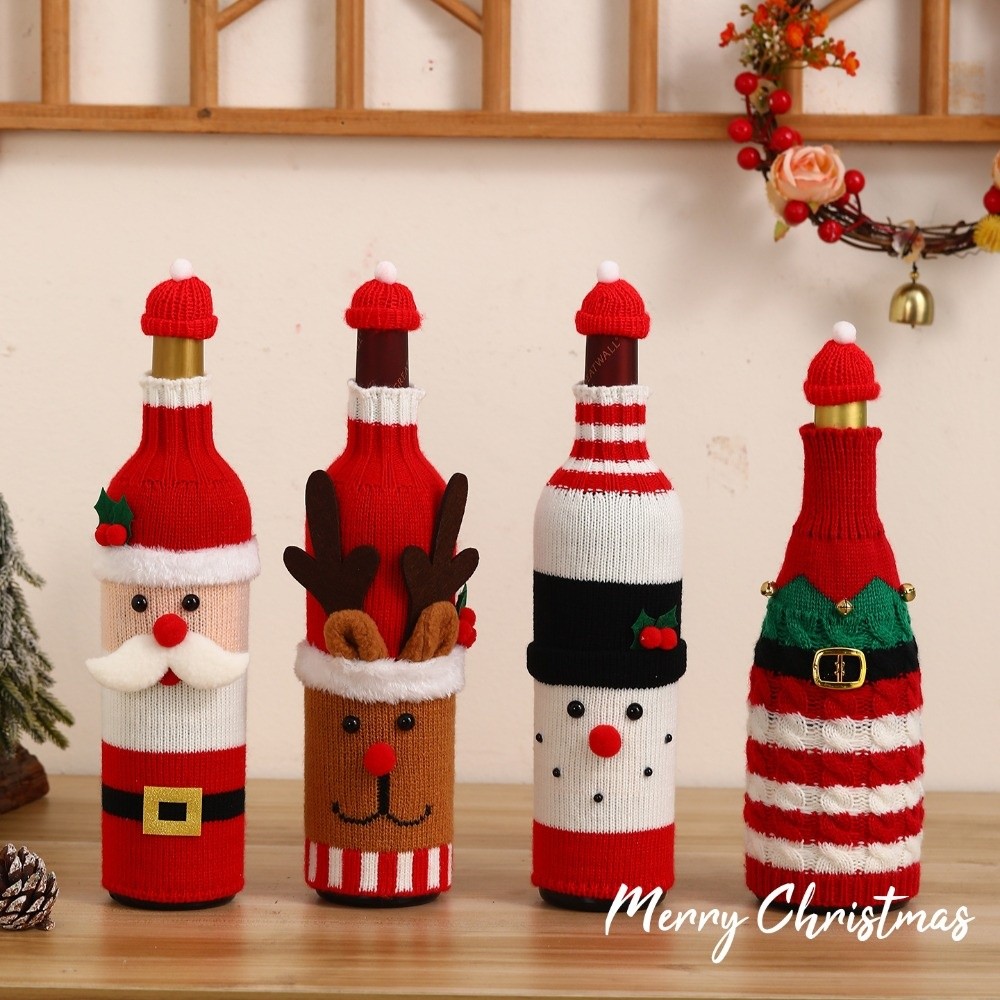 Knitted Wine Bottle Cover with - огляд і ціна Wine Beer Hat