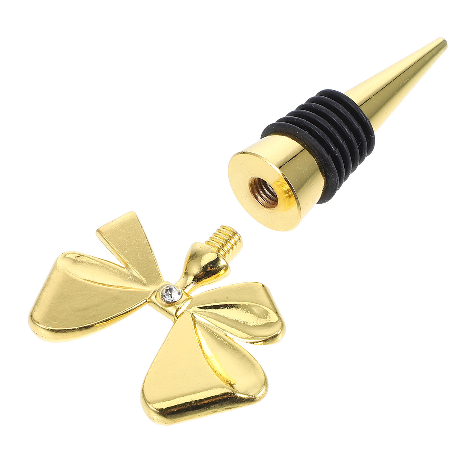 Gold Bowknot Wine Stopper Sili - огляд і ціна Whisky Beer And Wine
