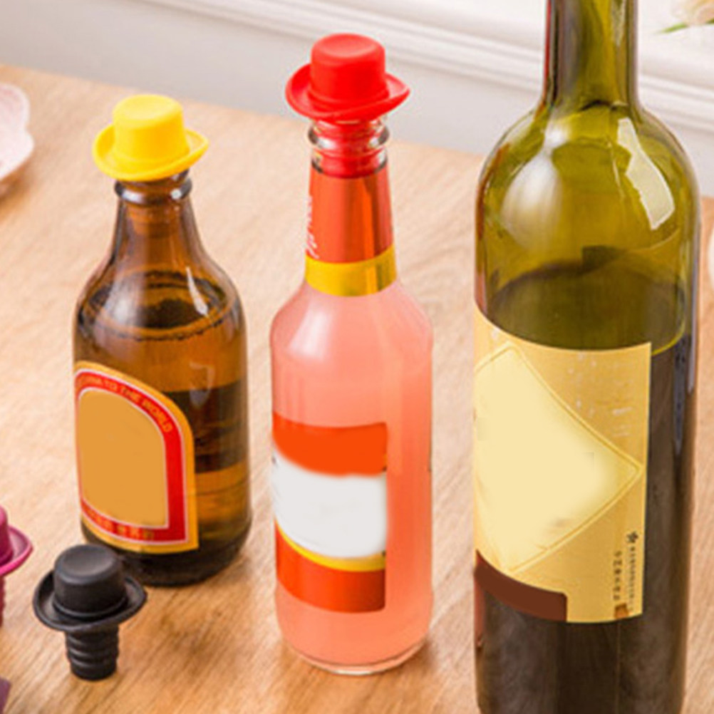 4Pcs Silicone Wine Bottle Stop - огляд і ціна Wine Beer Hat